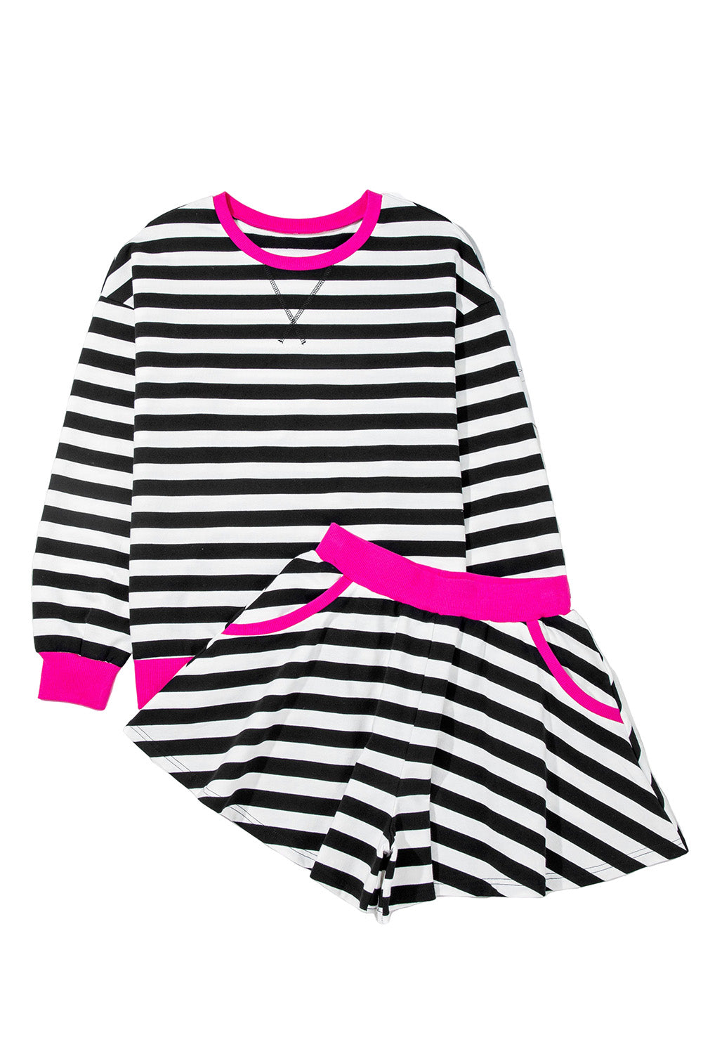 Stripe Me Pink Short Set
