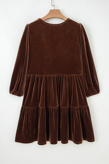 Cocoa Crave Velvet Dress