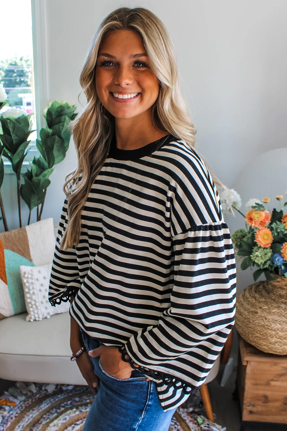 "Stripes & Sass" Top
