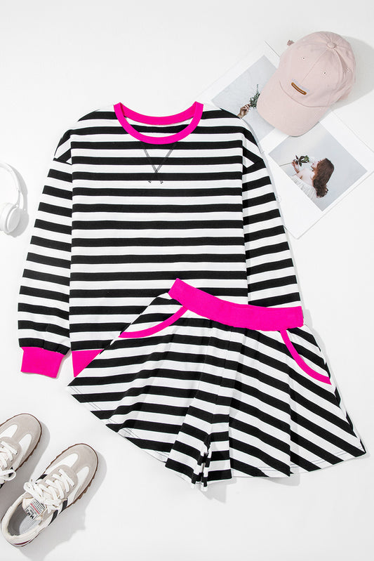 Stripe Me Pink Short Set