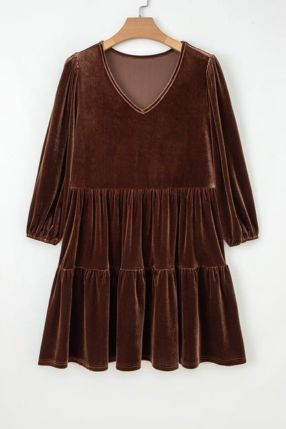 Cocoa Crave Velvet Dress