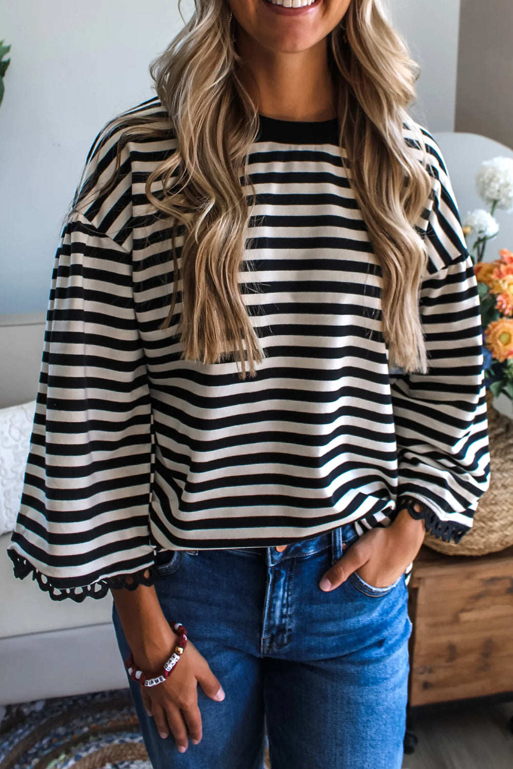 "Stripes & Sass" Top