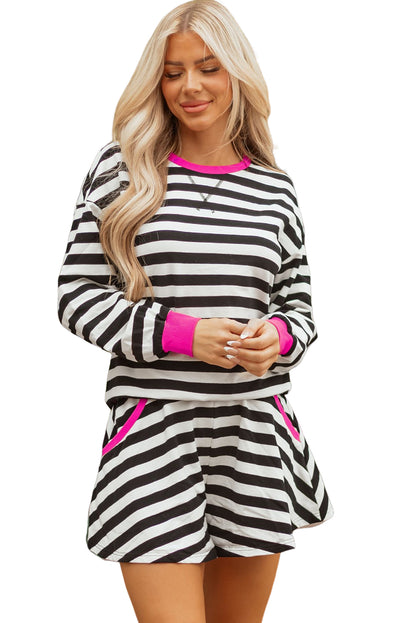 Stripe Me Pink Short Set